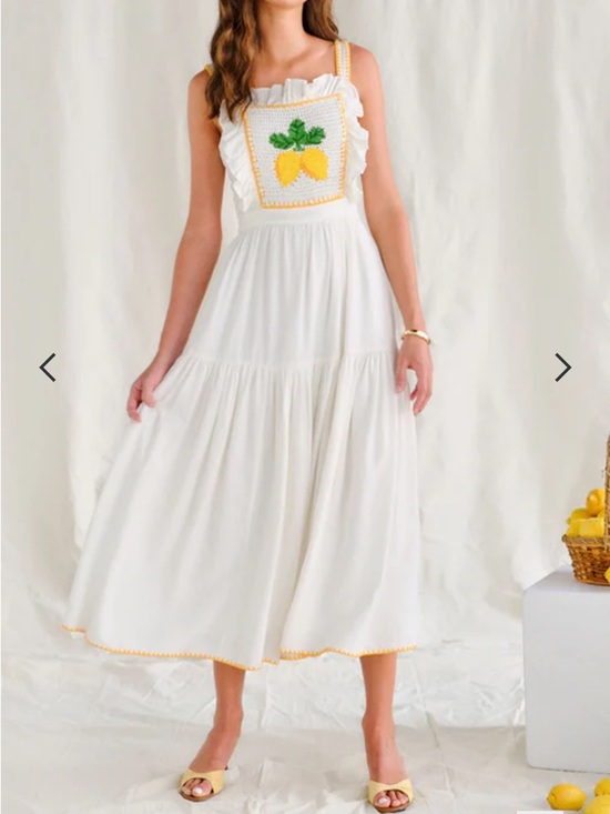 SAYLOR Dresses & Skirts - Saylor Kathy Lemon Crochet Midi Dress